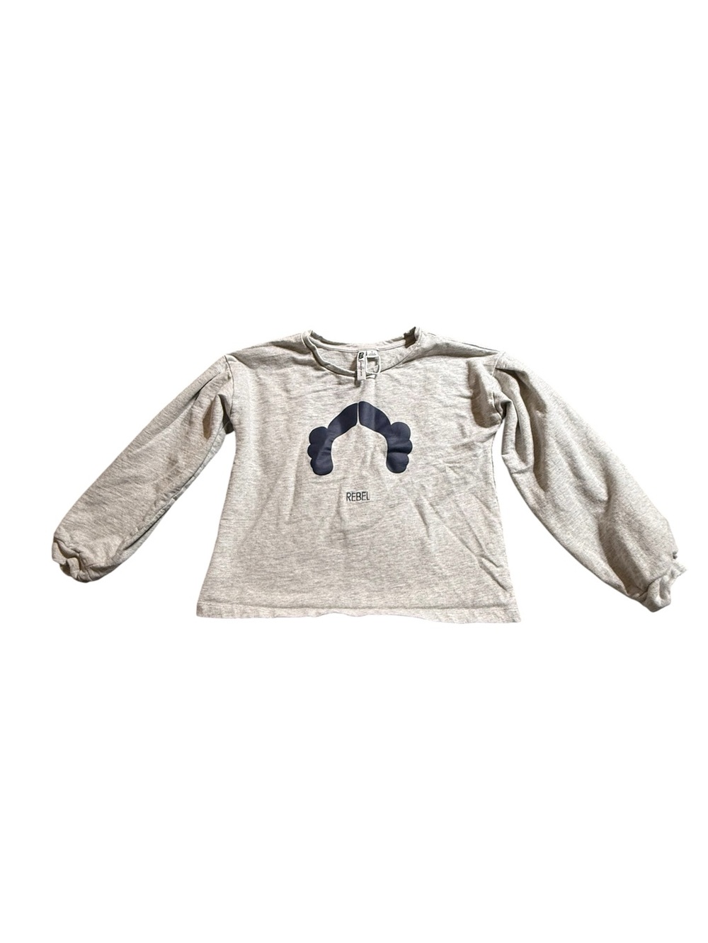 Janie and Jack Star Wars Princess Leia Rebel Sweatshirt Girls Size 10 Gray